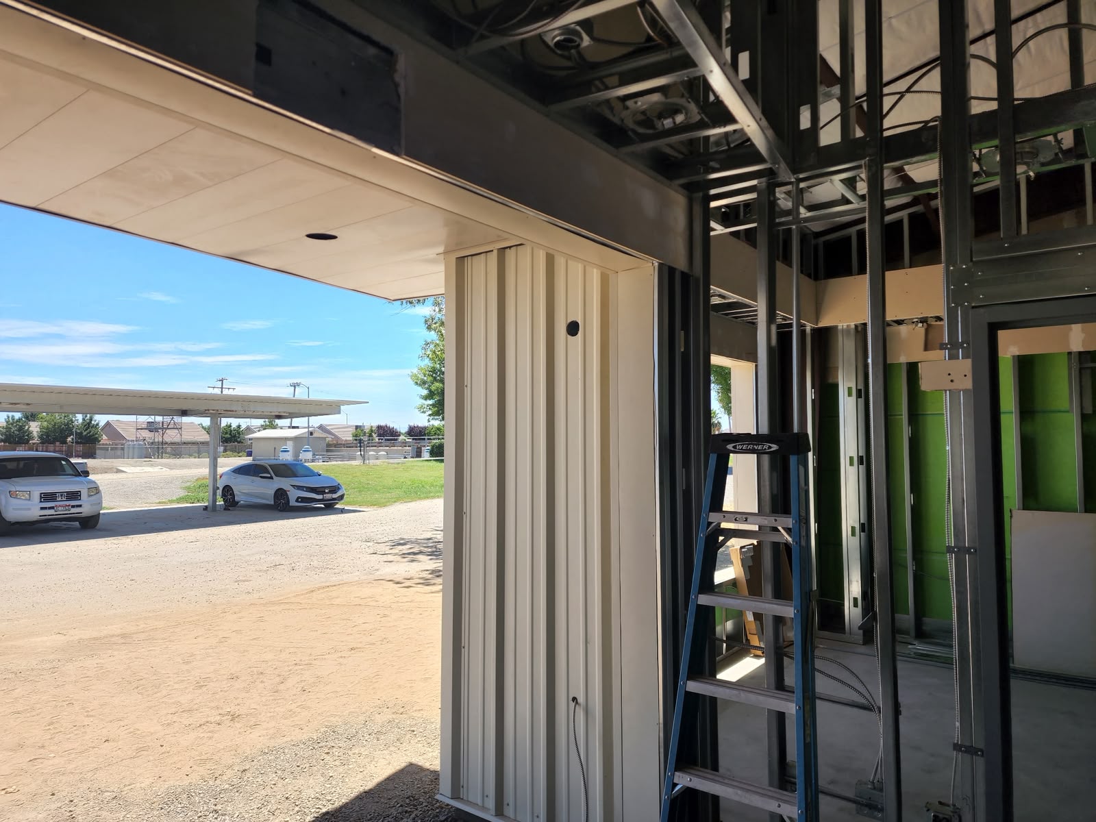 Exterior soffit and canopy lighting install