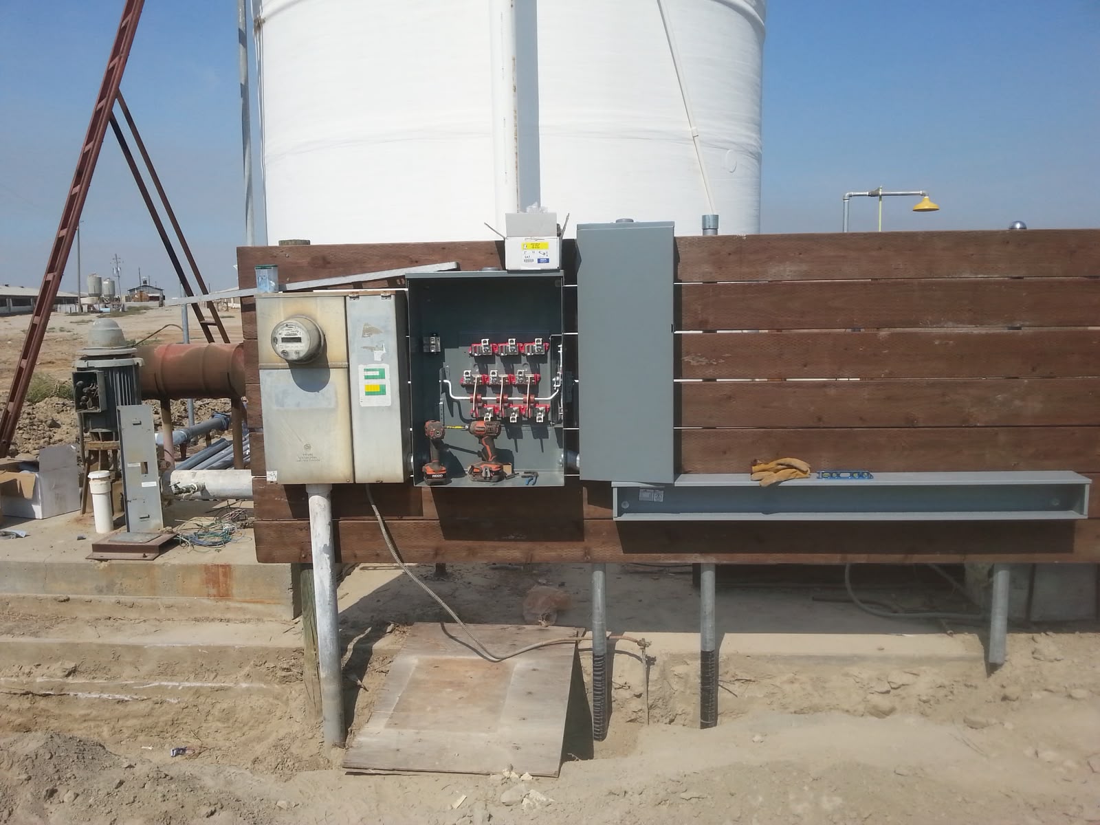 Ag disconnect panel being wired