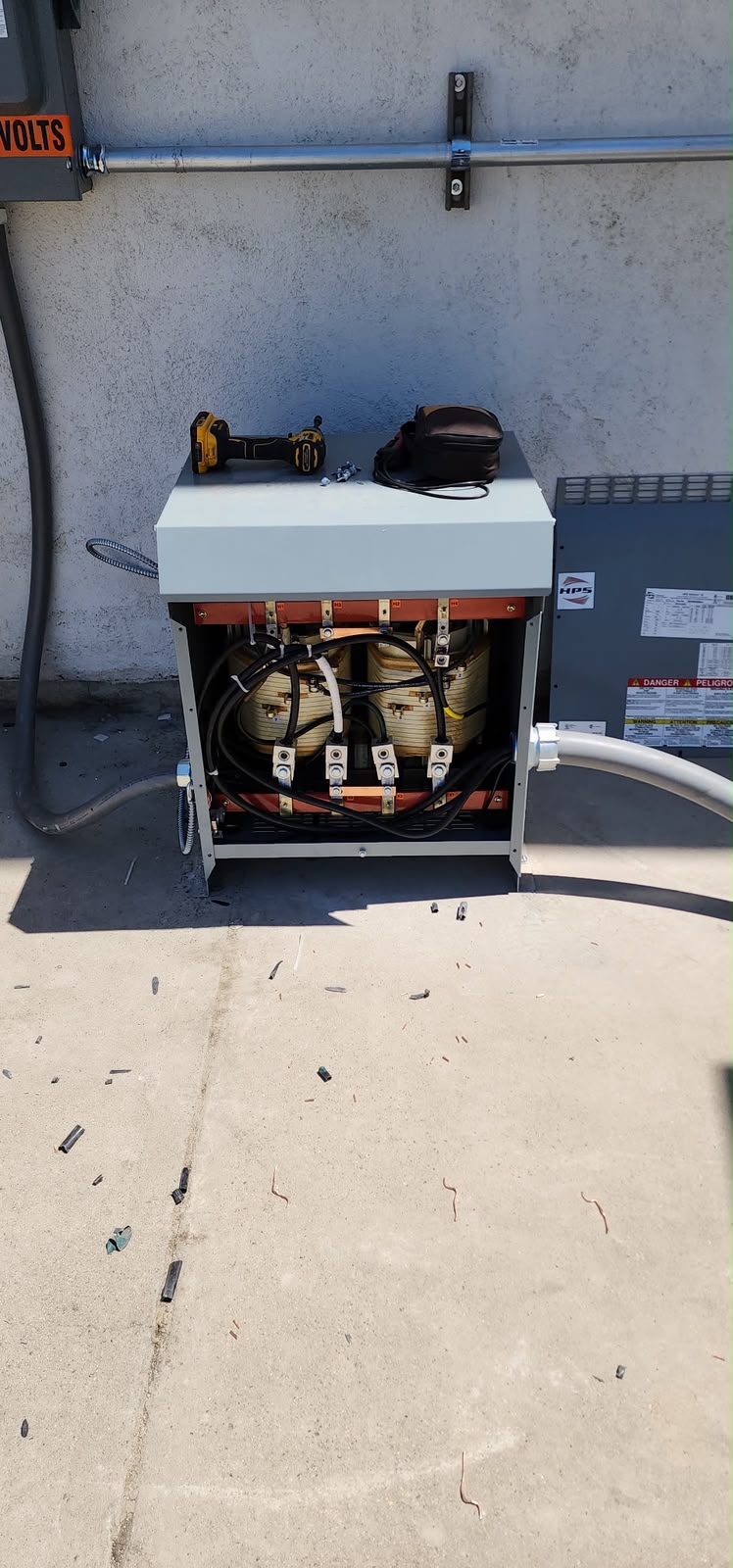 Step-down transformer install